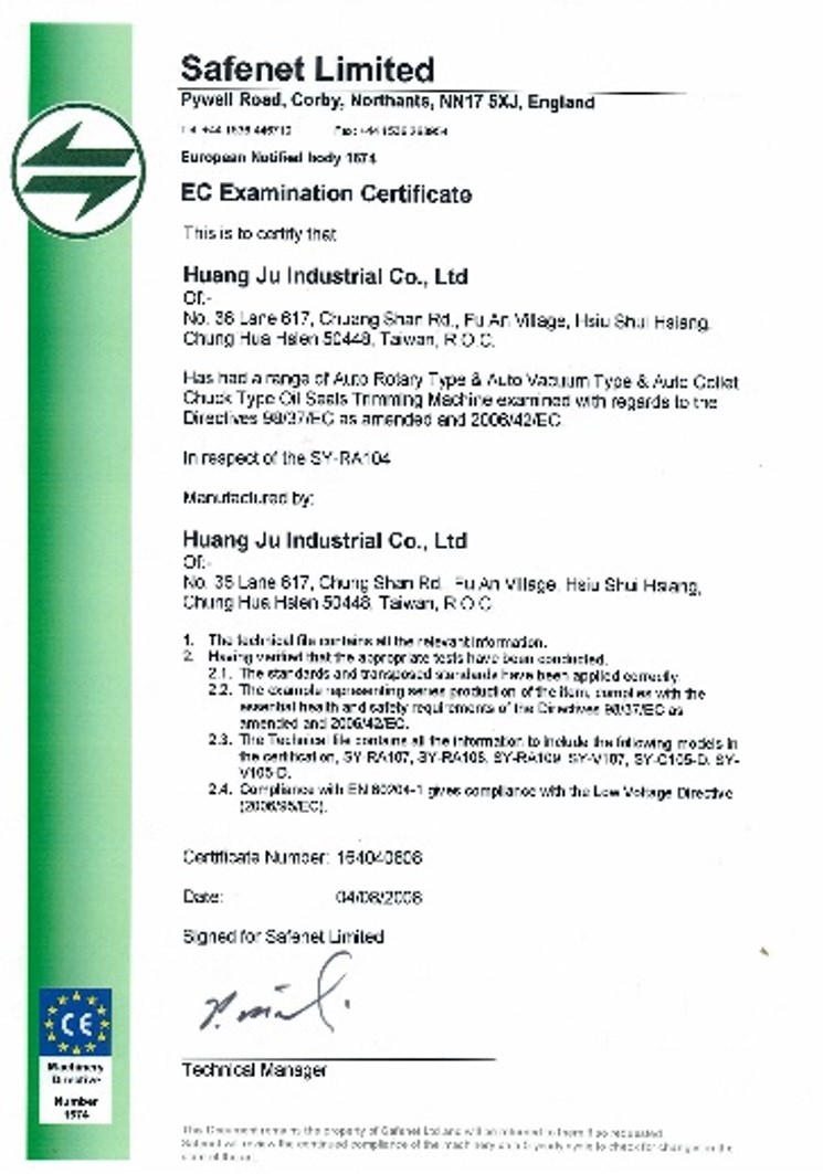 CE Certificate 4